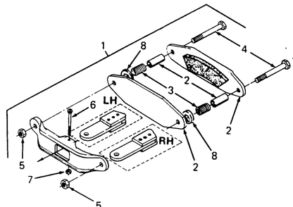 Caliper Brake Assembly Diagram and Parts List for 1860 800000-821059-140661100-141661100 Cub Cadet Lawn Tractor